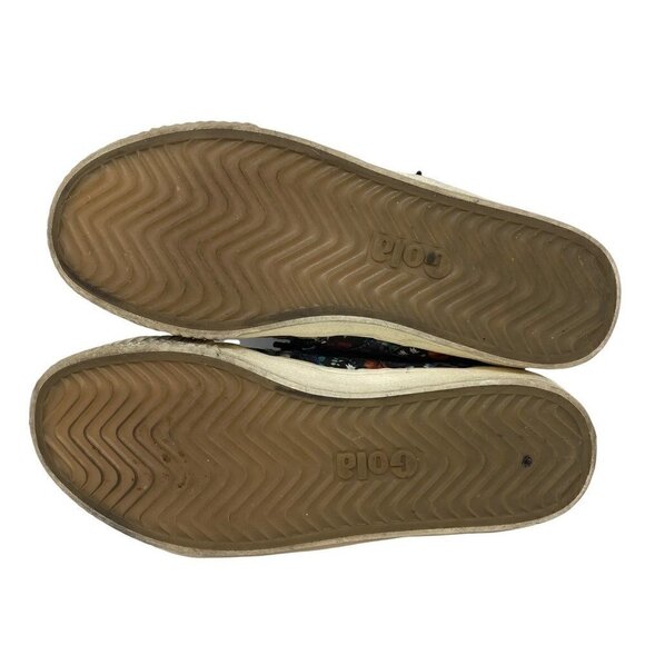 Gola Womens Tennis Mark Cox Liberty Shoes Sneakers Black CLB128 Floral Lace Up 8 - Picture 6 of 9